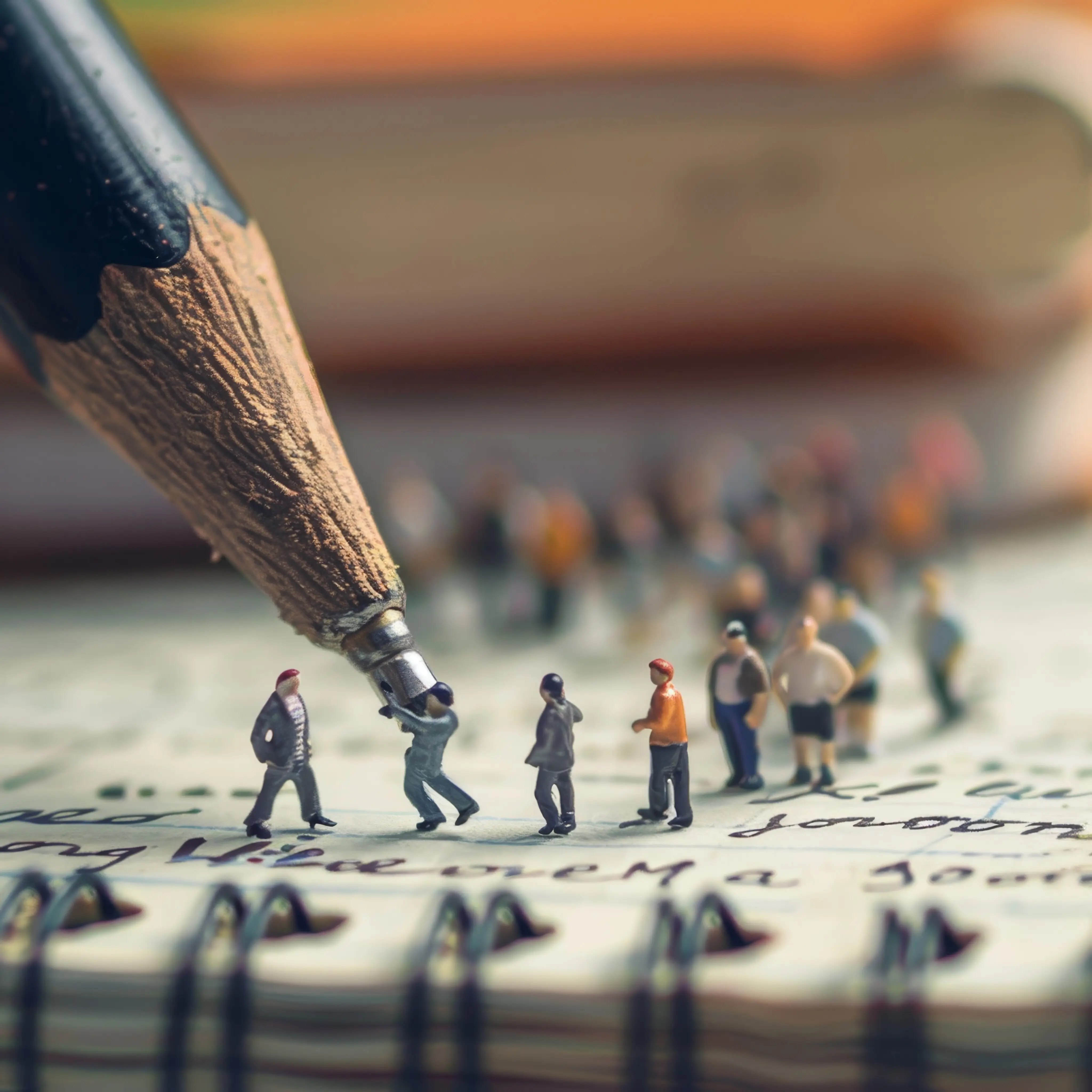 Auf einem Blatt Papier mit einem Stift darauf befindet sich ein Stift.