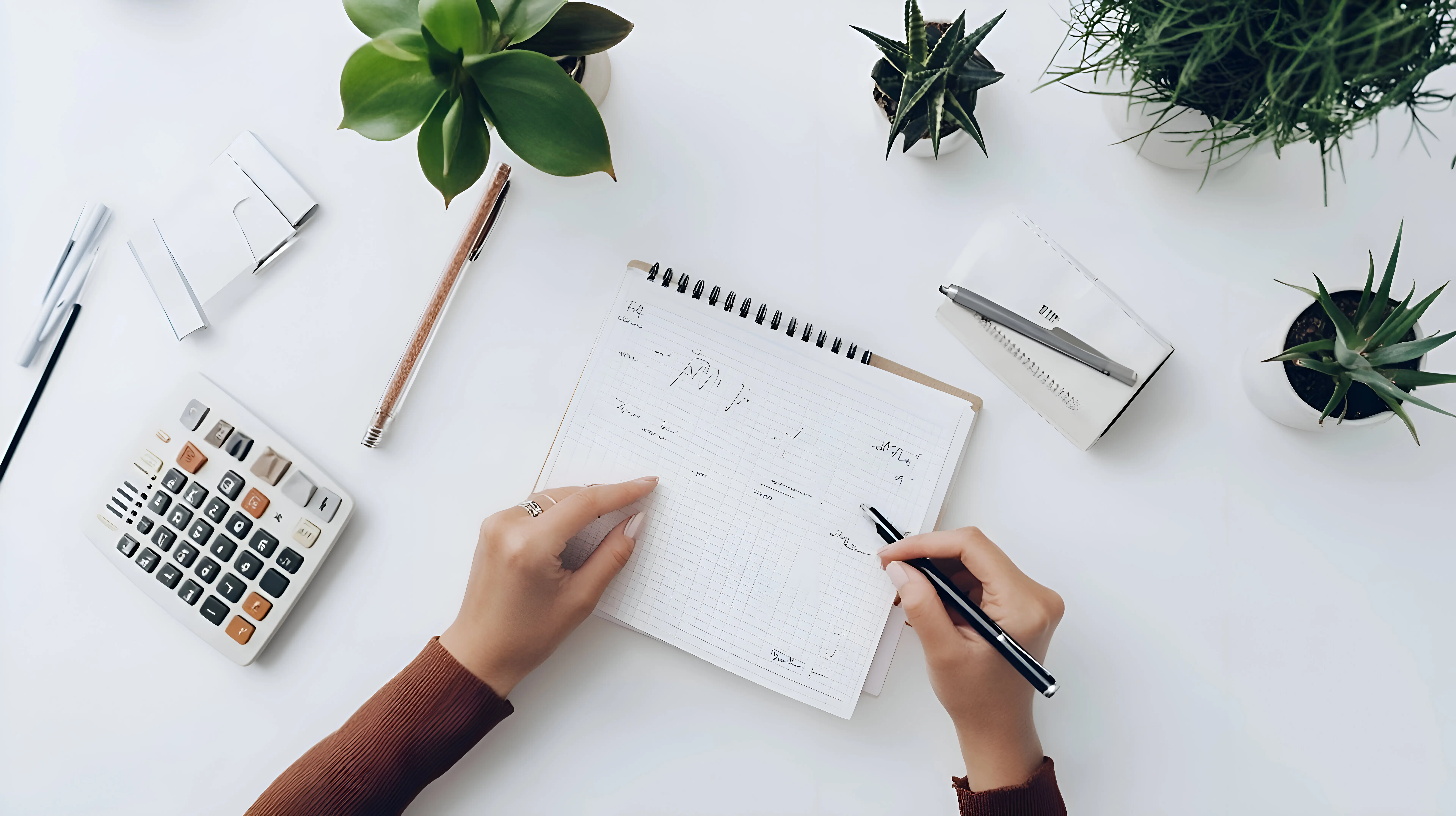 Organisierter Arbeitsplatz für Planung und Produktivität